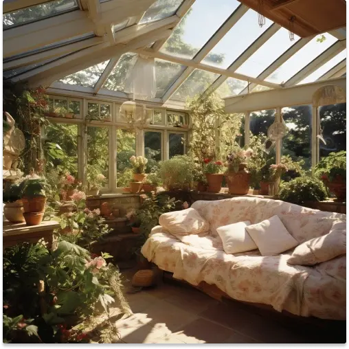 Télikert, Nyárikert, Teraszfedés